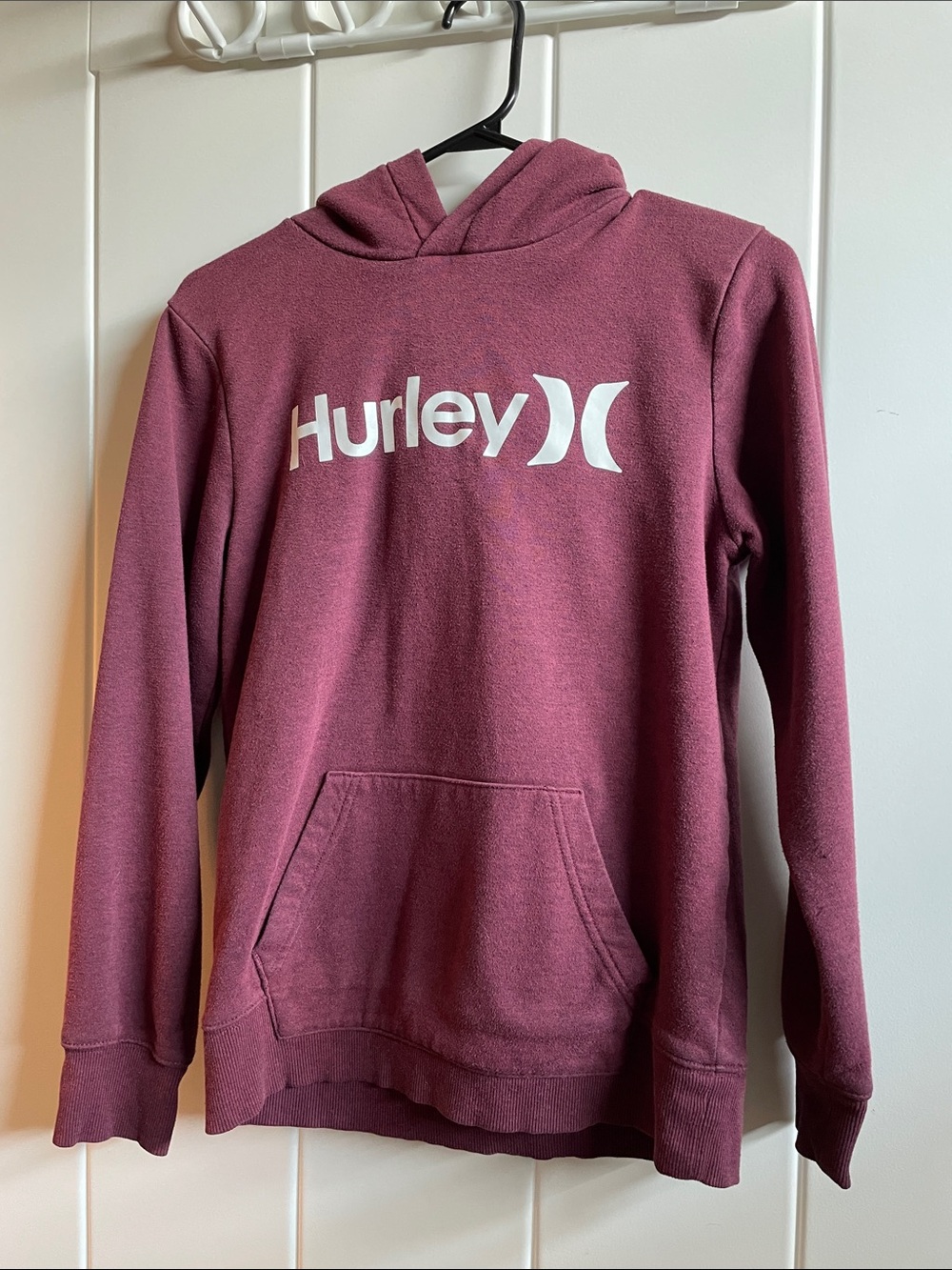 Hurley Plum Pullover Hoodie with White Logo